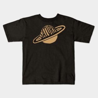 Cool Saturn graphic planet with rings design Kids T-Shirt